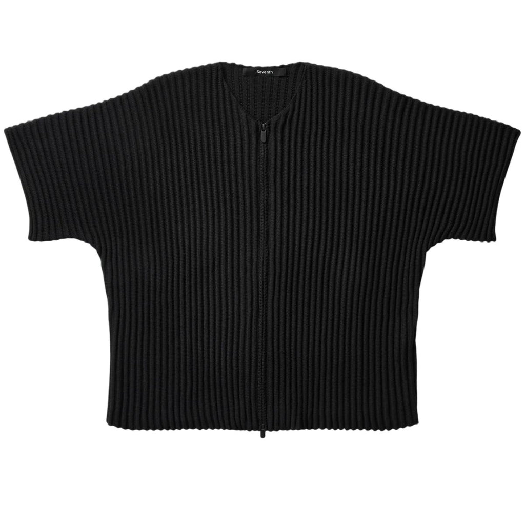 Seventh Rip Knit Kimono Top Zwart