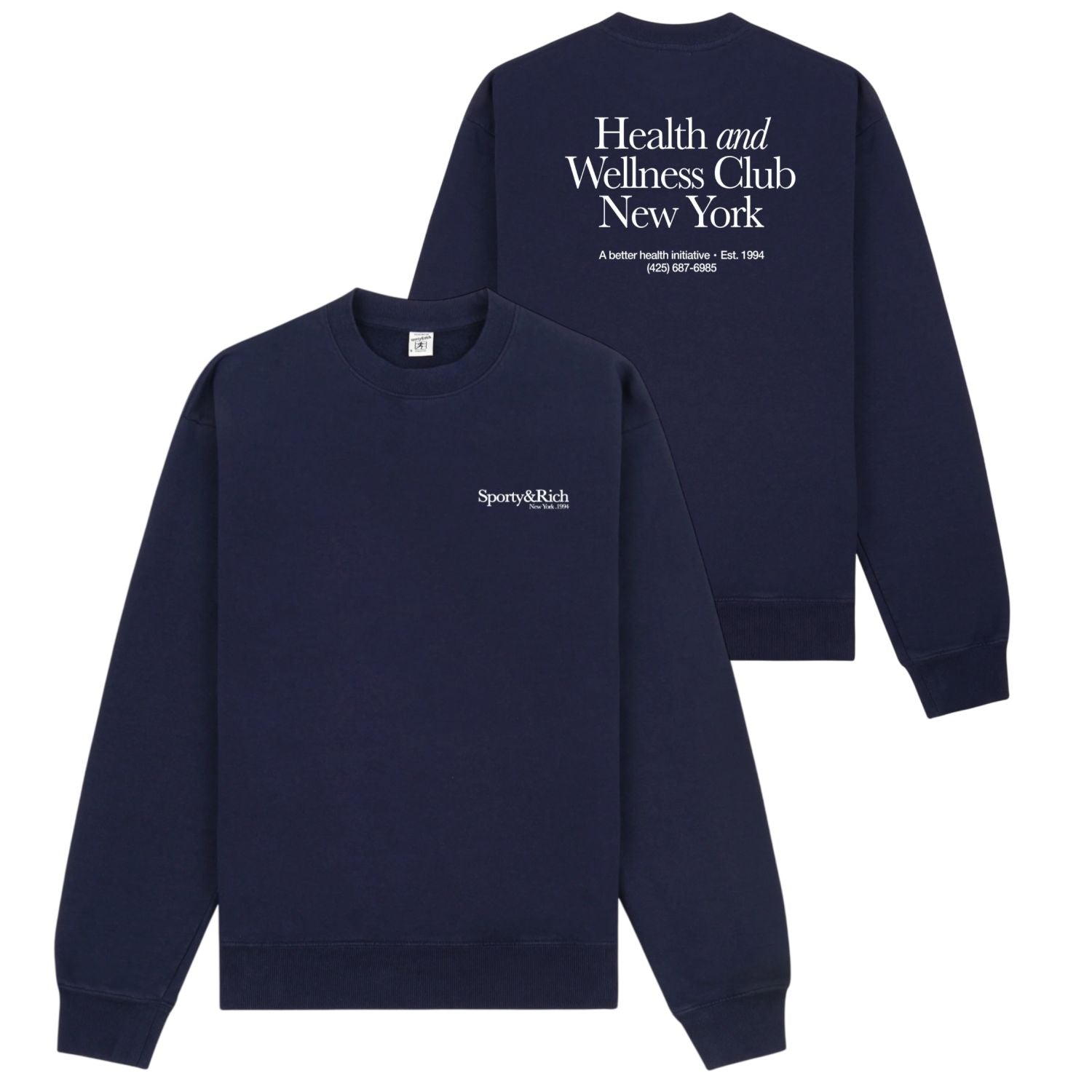 Sporty & Rich HWCNY Sweater Navy