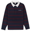 Sporty & Rich Serif Logo Rugby Polo Navy
