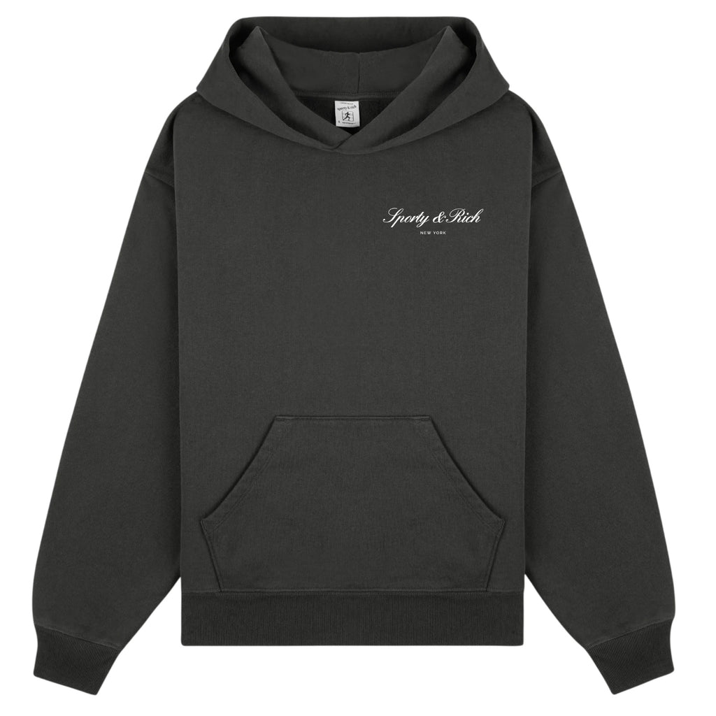 Sporty & Rich Signature NY Hoodie Zwart