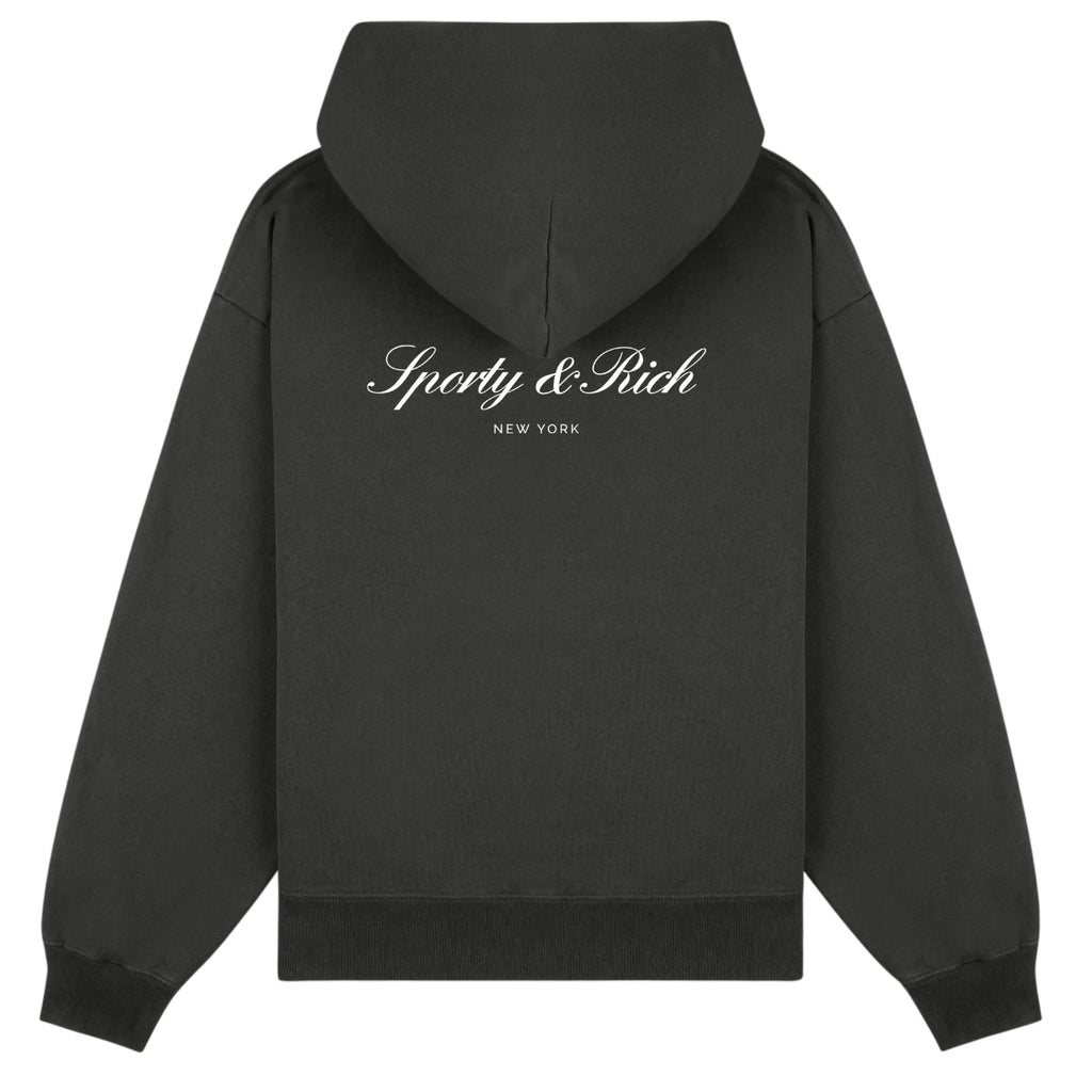 Sporty & Rich Signature NY Hoodie Zwart