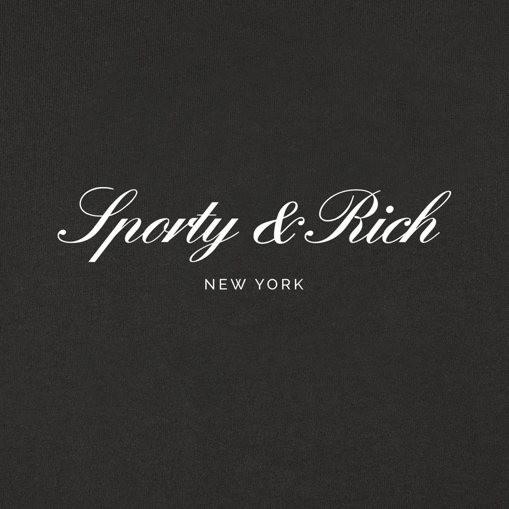 Sporty & Rich Signature NY Hoodie Zwart