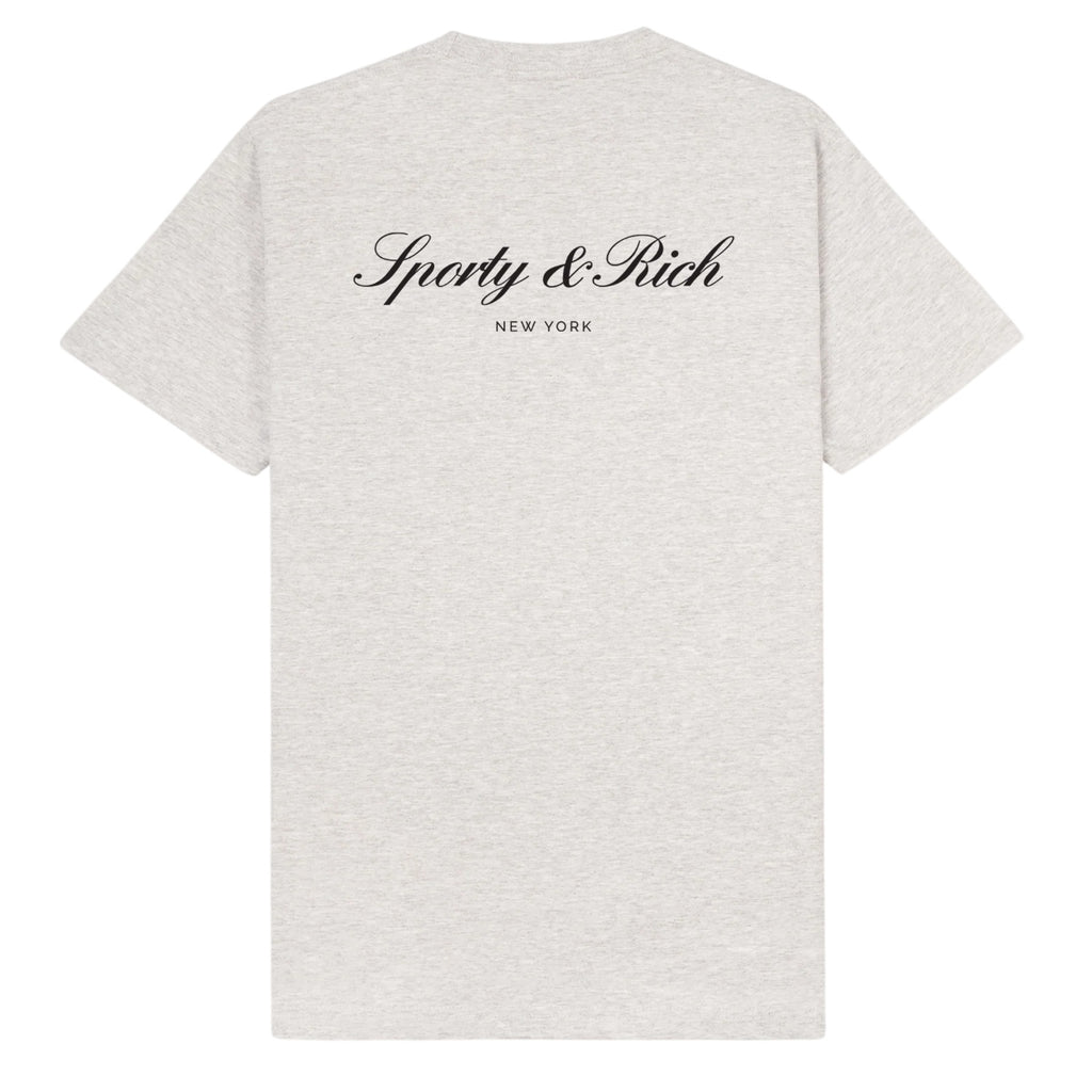Sporty & Rich Signature NY T-shirt Grijs