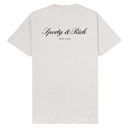 Sporty & Rich Signature NY T-shirt Grijs