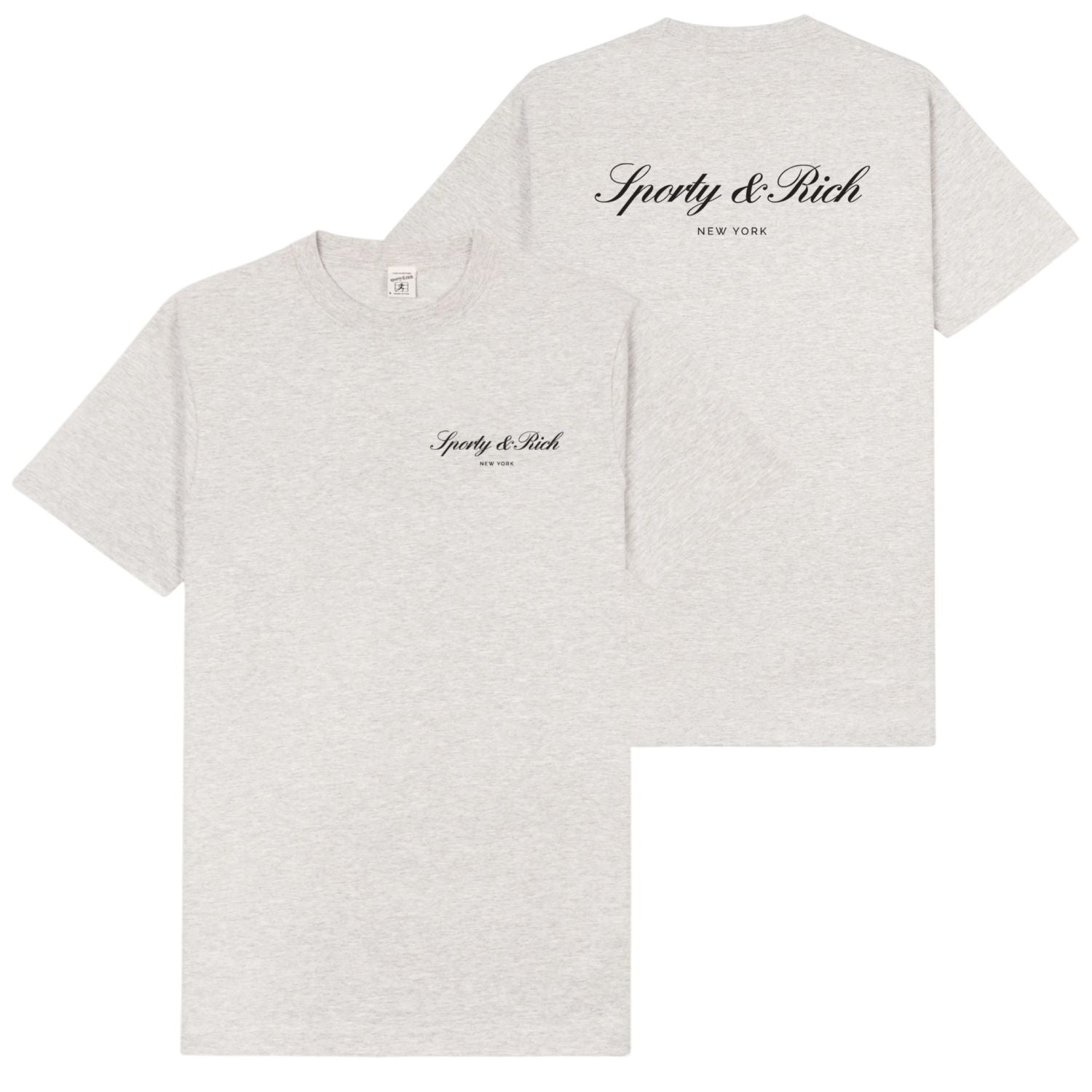 Sporty & Rich Signature NY T-shirt Grijs