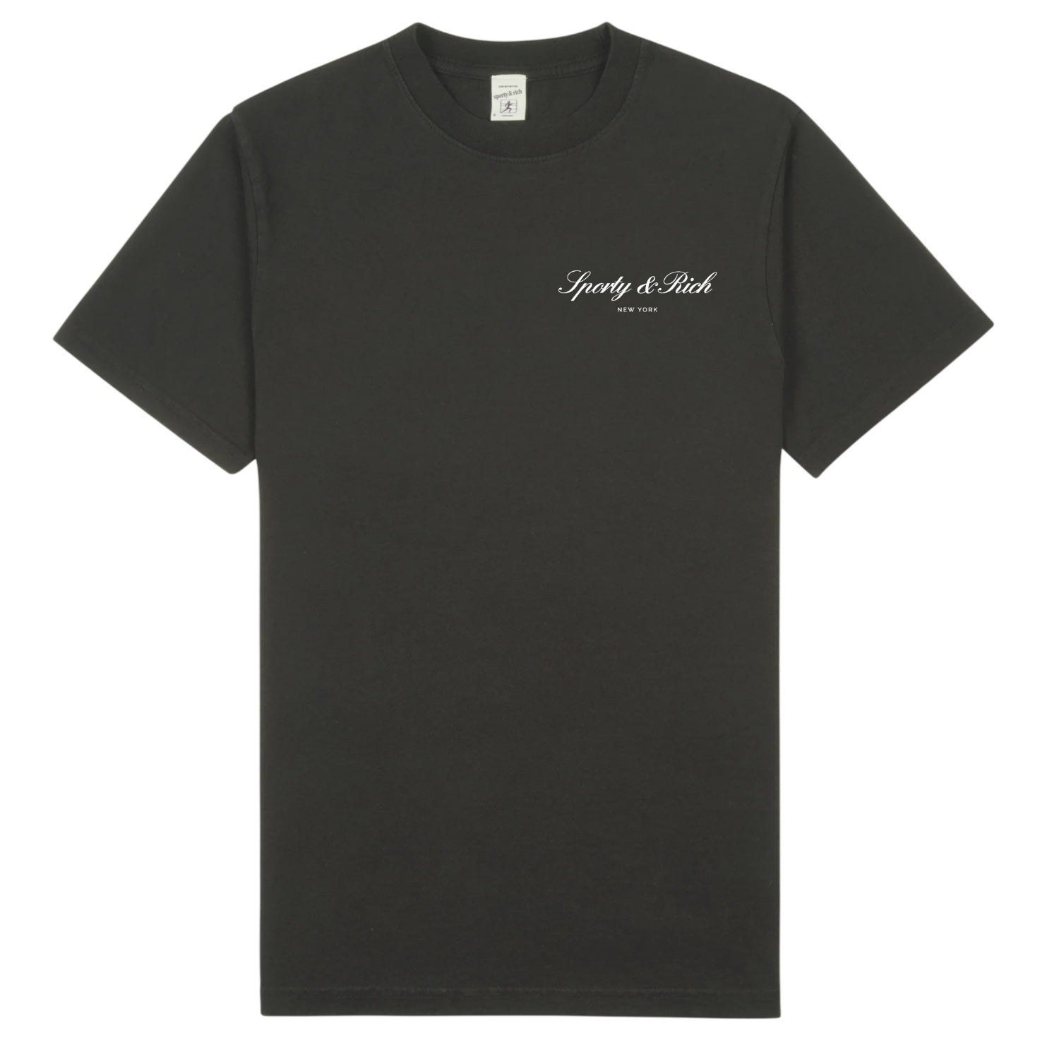 Sporty & Rich Signature NY T-shirt Zwart