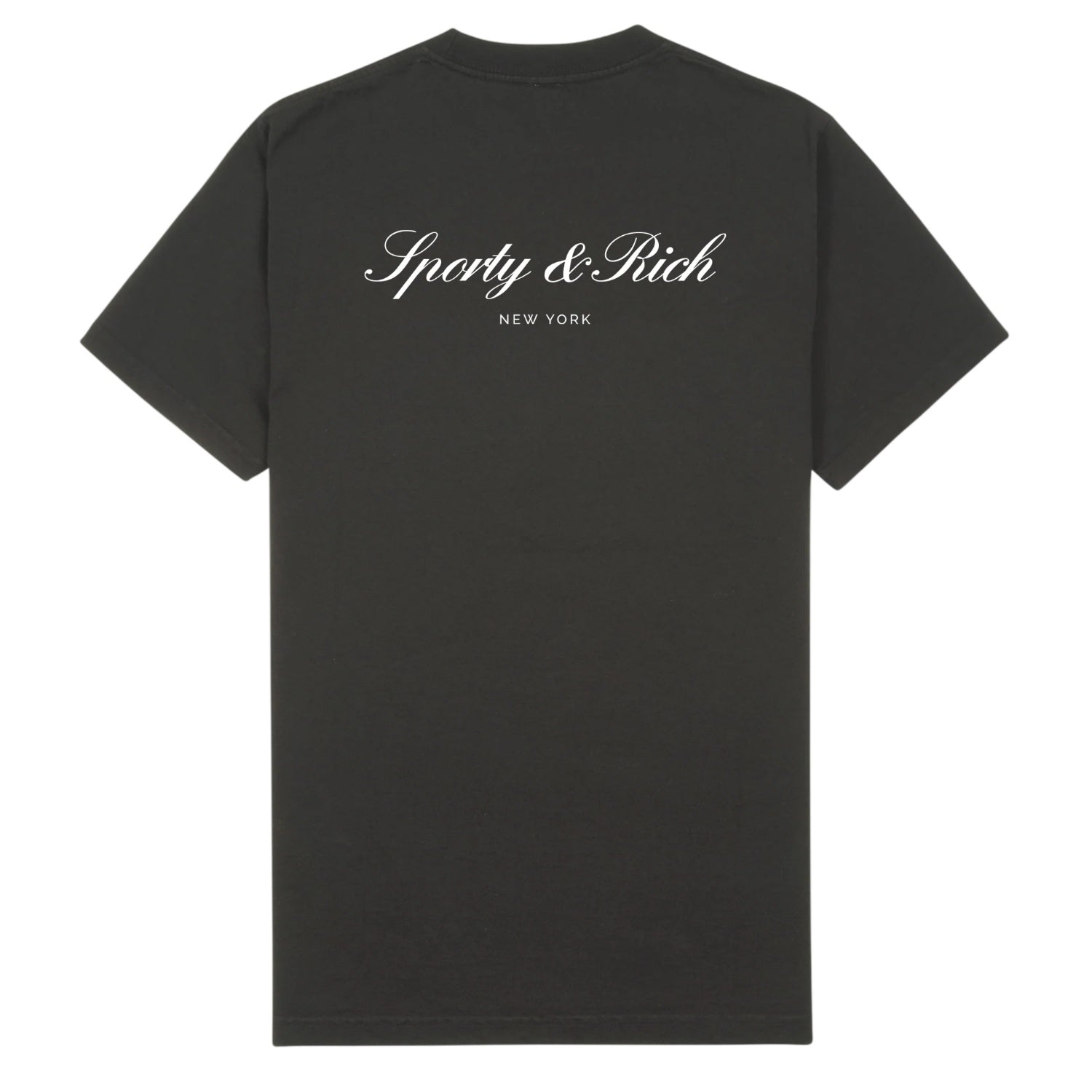 Sporty & Rich Signature NY T-shirt Zwart