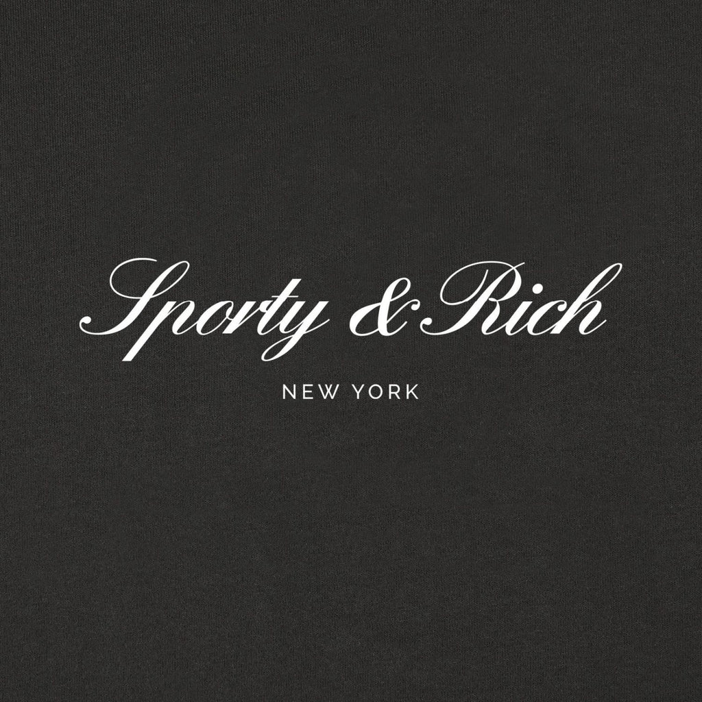 Sporty & Rich Signature NY T-shirt Zwart