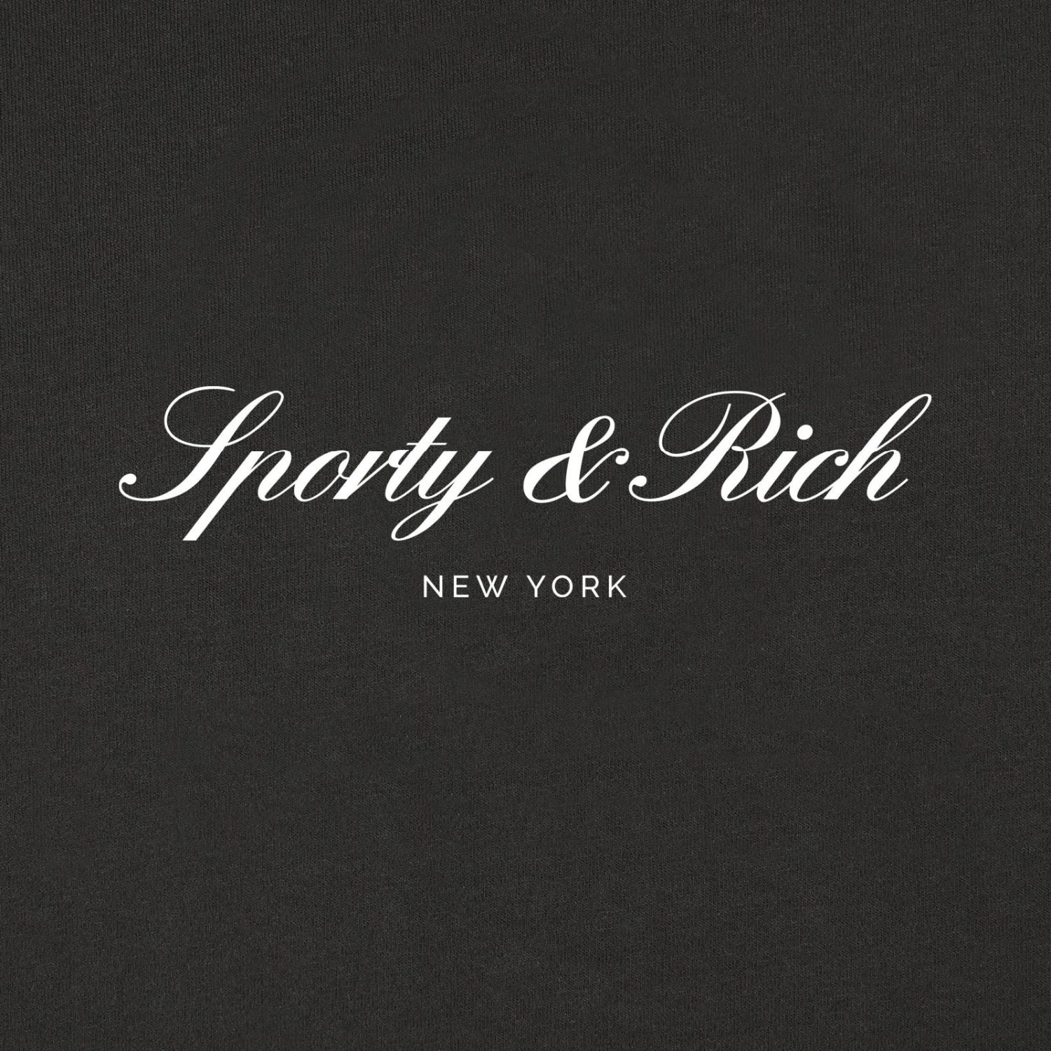 Sporty & Rich Signature NY T-shirt Zwart