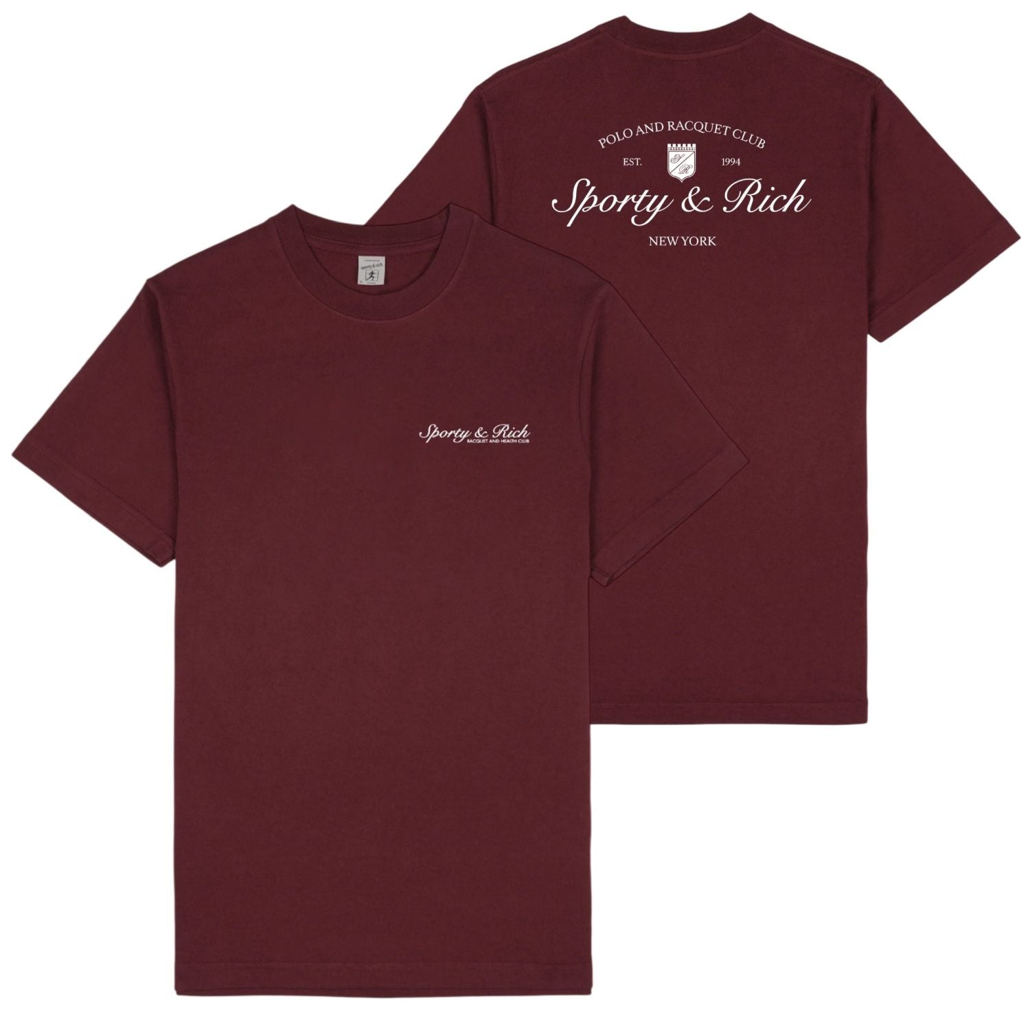 Sporty & Rich Syracuse T-shirt Bordeaux