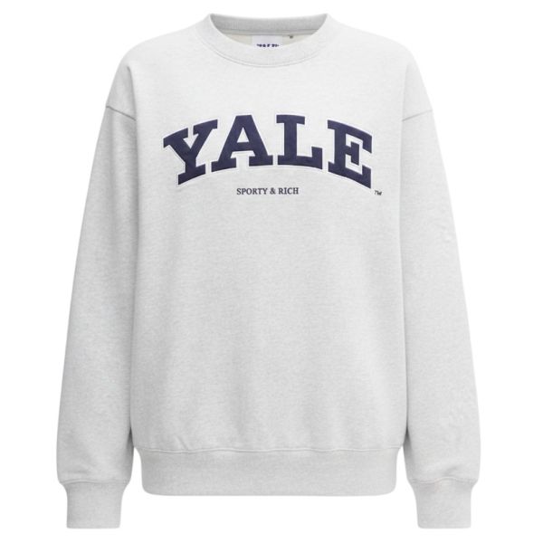 sporty & rich yale ivy sweater grijs