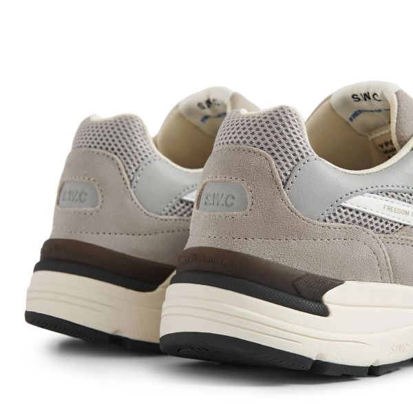 Stepney Workers Club Amiel S-Strike Suede Mix Sneaker Licht Grijs