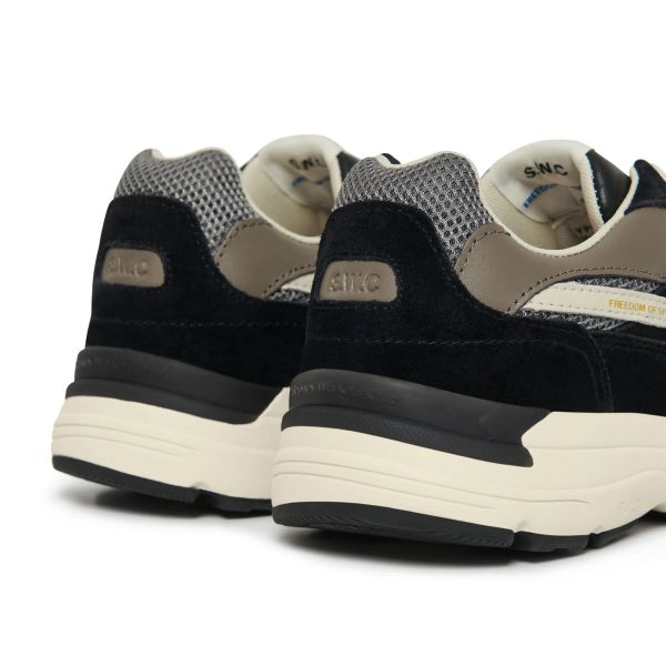 Stepney Workers Club Amiel S-Strike Suede Mix Sneaker Zwart