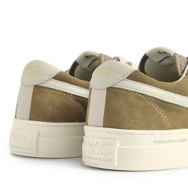 Stepney Workers Club Dellow S-Strike Cup Suede Sneaker Bruin