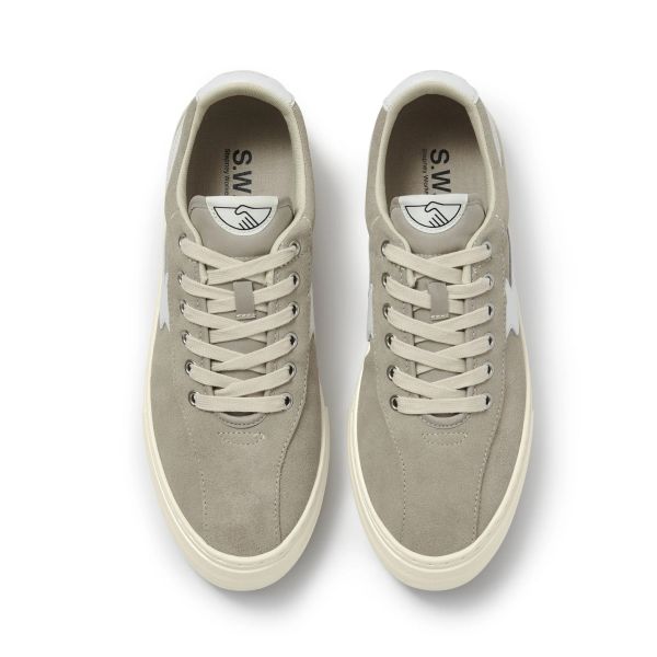 Stepney Workers Club Dellow S-Strike Cup Suede Sneaker Licht Grijs