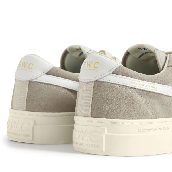 Stepney Workers Club Dellow S-Strike Cup Suede Sneaker Licht Grijs