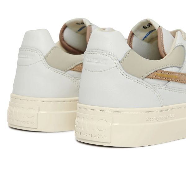 Stepney Workers Club Pearl S-Strike Leather Sneaker Wit/Bruin