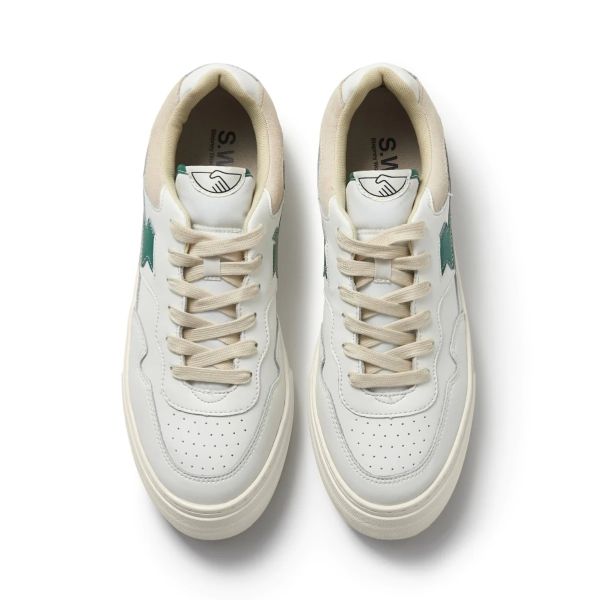 Stepney Workers Club Pearl S-Strike Leather Sneaker Wit/Groen