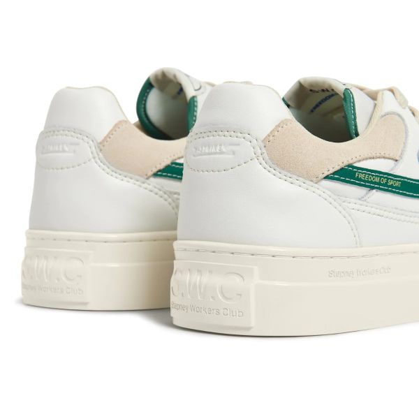Stepney Workers Club Pearl S-Strike Leather Sneaker Wit/Groen