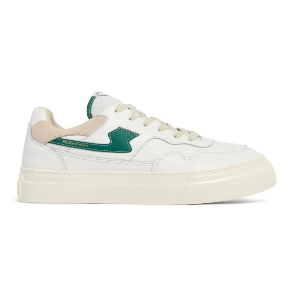 Stepney Workers Club Pearl S-Strike Leather Sneaker Wit/Groen
