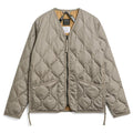 Taion Military Zip V Neck Down Jack Beige