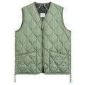 Taion Military Zip V Neck Down Vest Groen
