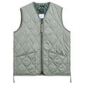 Taion Military Zip V Neck Down Vest Licht Groen