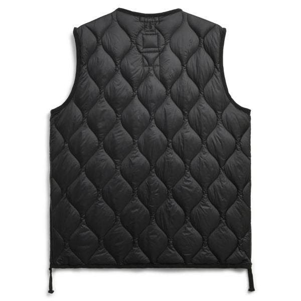 Taion Military Zip V Neck Down Vest Zwart