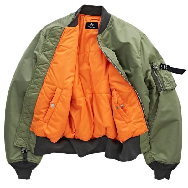 Tenue X Alpha MA-1 Bomber Jas Groen/Oranje