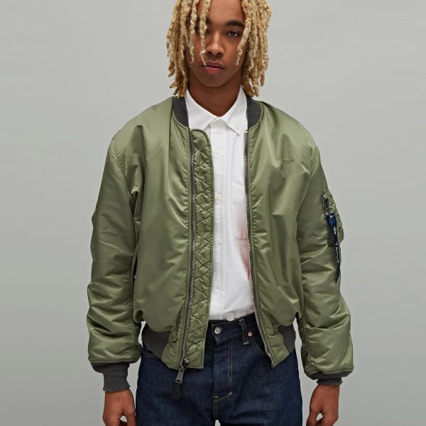 Tenue X Alpha MA-1 Bomber Jas Groen/Oranje