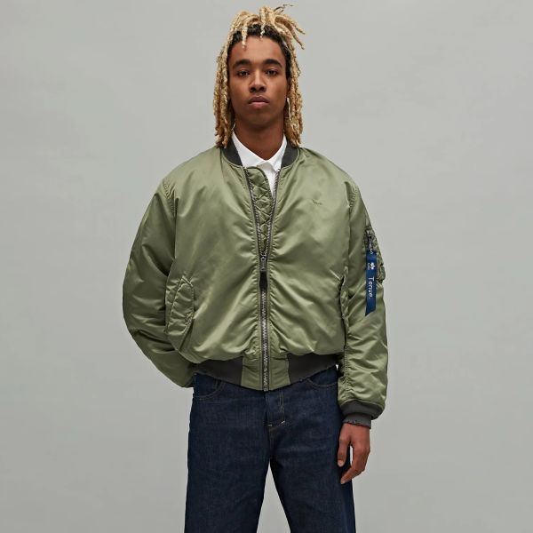 Tenue X Alpha MA-1 Bomber Jas Groen/Oranje