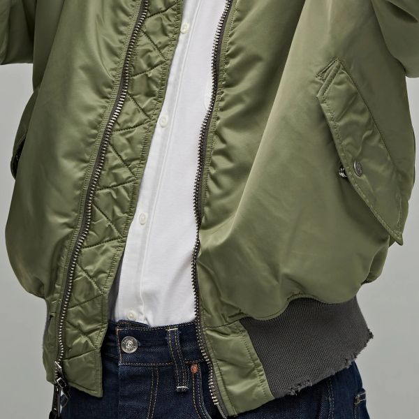 Tenue X Alpha MA-1 Bomber Jas Groen/Oranje