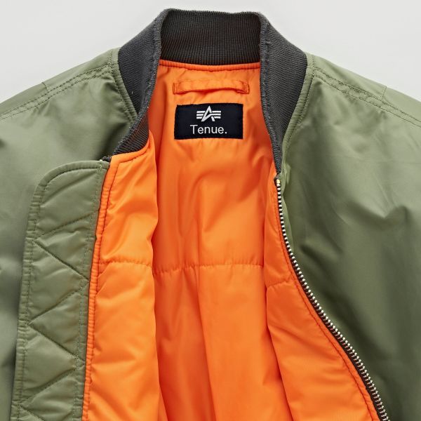 Tenue X Alpha MA-1 Bomber Jas Groen/Oranje