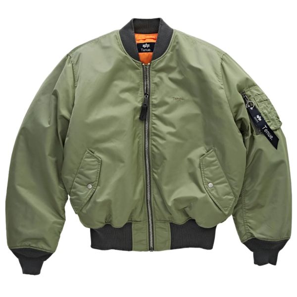 Tenue X Alpha MA-1 Bomber Jas Groen/Oranje