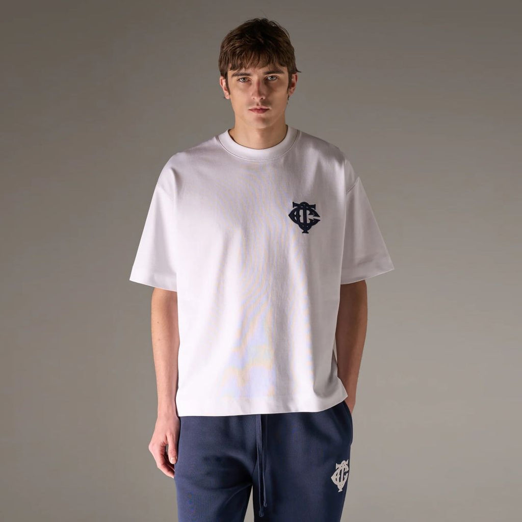 The Couture Club Applique Monogram Emblem T-shirt Wit