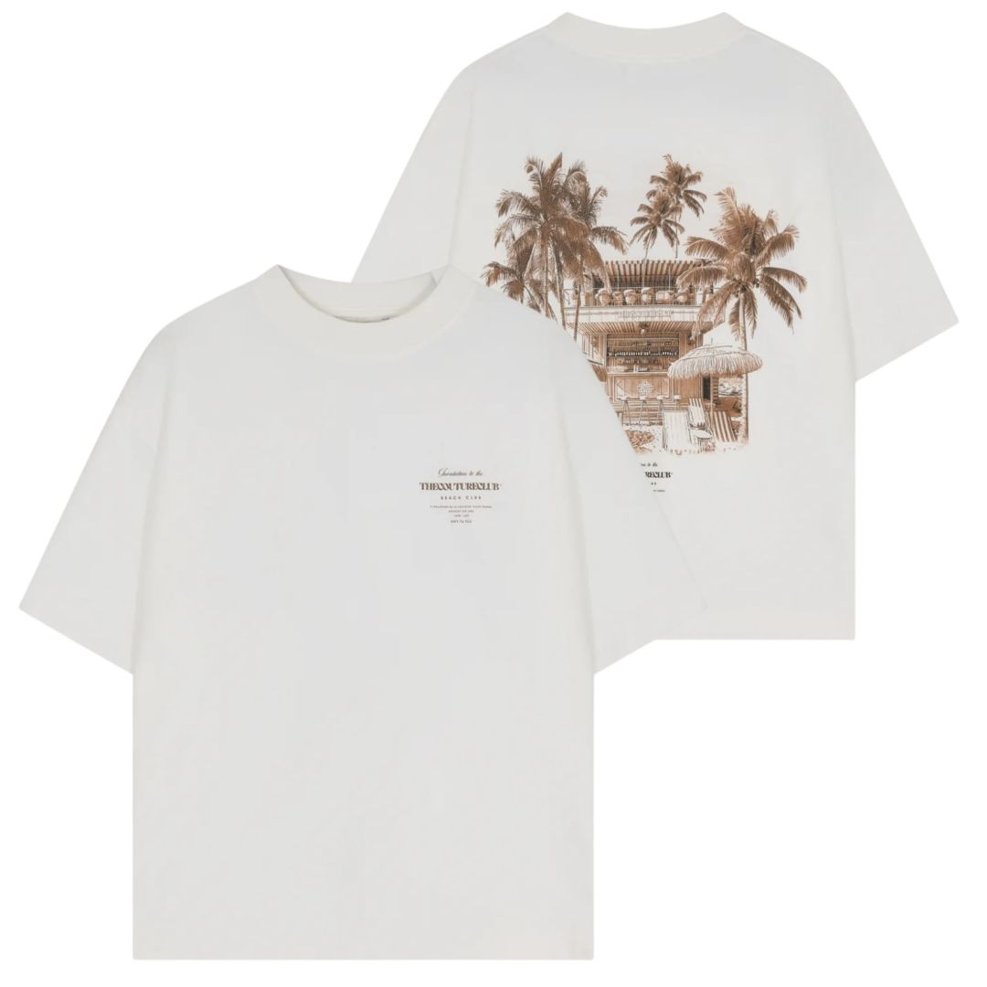 The Couture Club Beach Club Graphic T-shirt Off White/Bruin