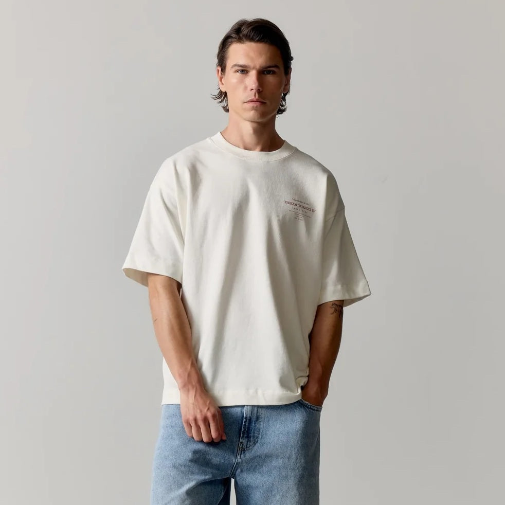 The Couture Club Beach Club Graphic T-shirt Off White/Roze