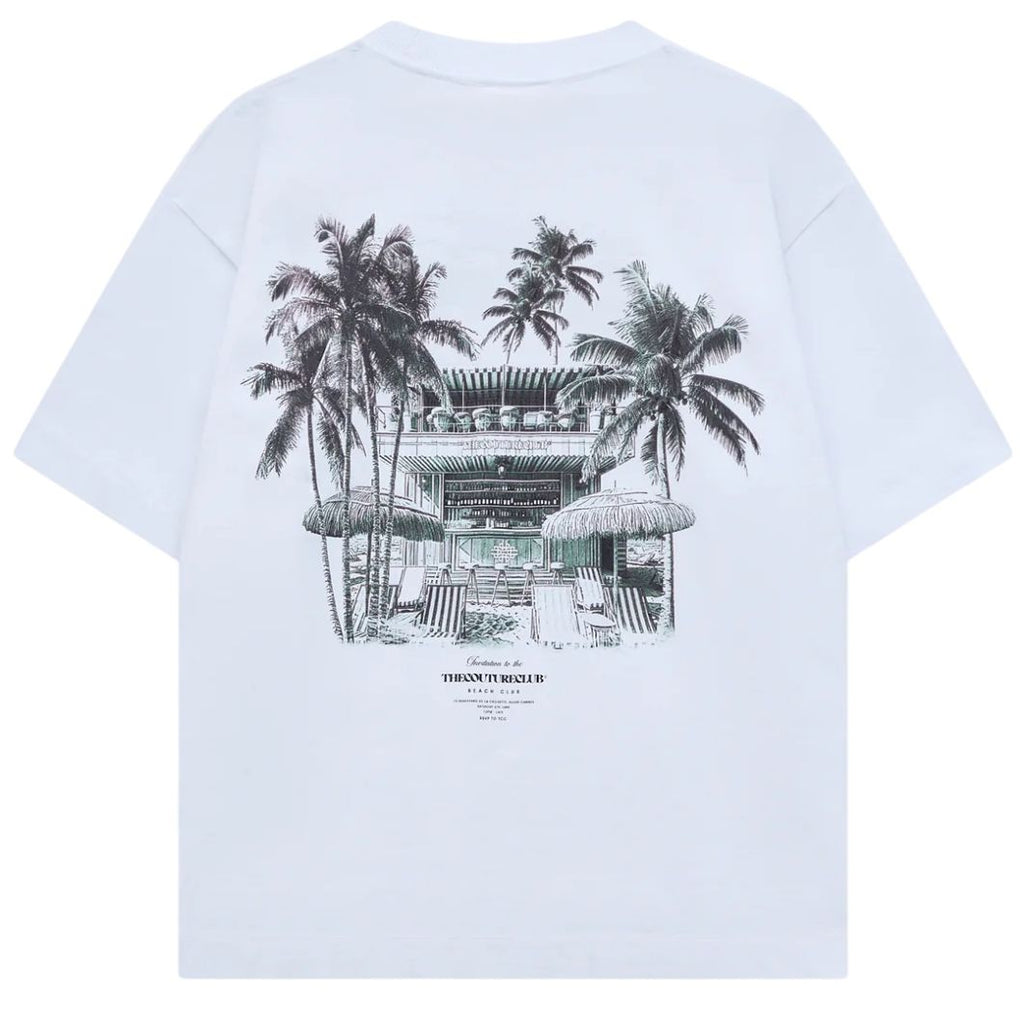 The Couture Club Beach Club Graphic T-shirt Wit/Groen