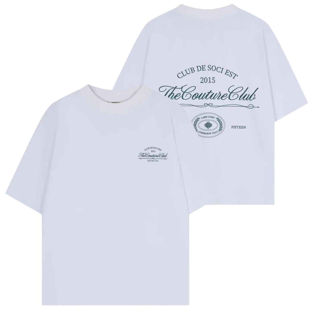 The Couture Club Club De Soci Graphic T-shirt Wit