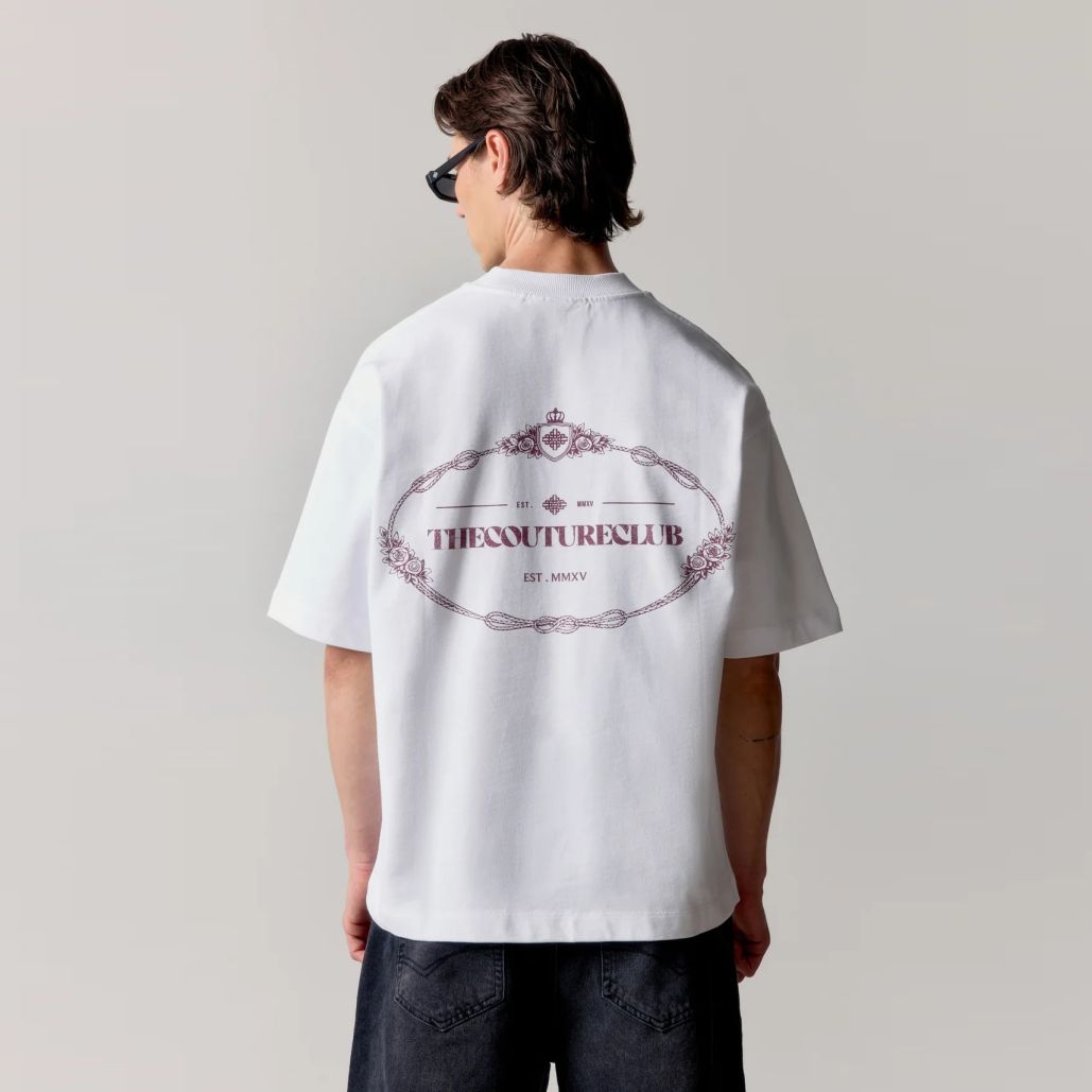 The Couture Club Copyright Crest Graphic T-shirt Wit