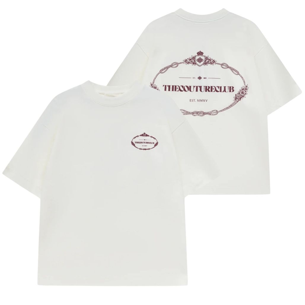 The Couture Club Copyright Crest Graphic T-shirt Wit