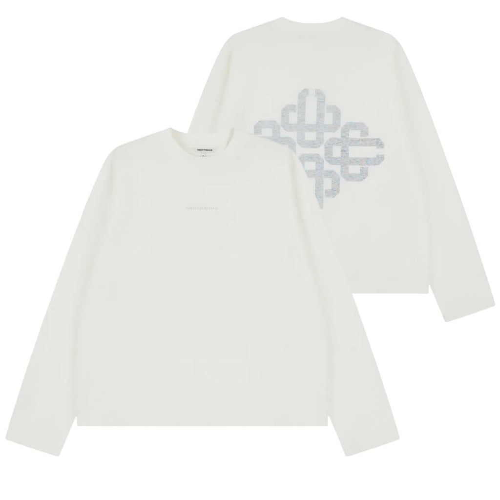 The Couture Club Slub Longsleeve T-shirt Off White/Zwart