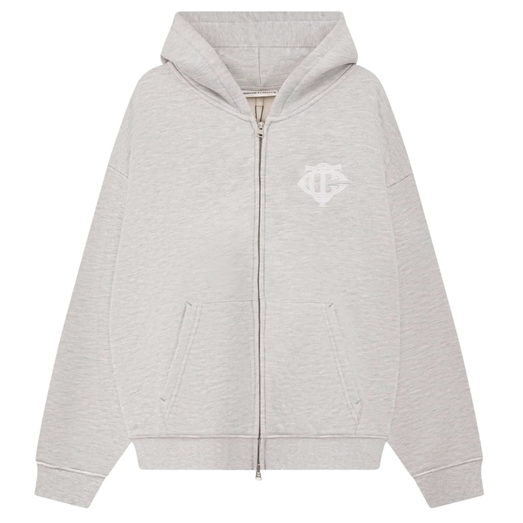 The Couture Club Heavyweight Monogram Applique Emblem Vest Grijs