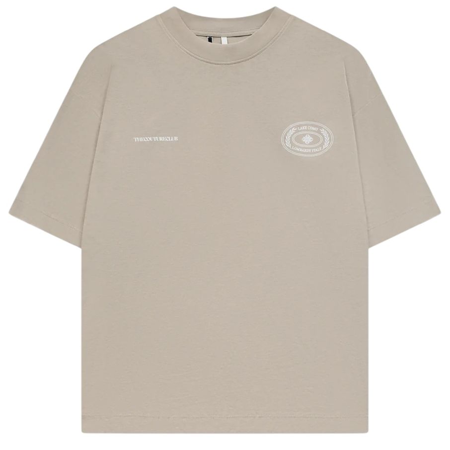 The Couture Club Lake Como Oval Graphic T-shirt Beige