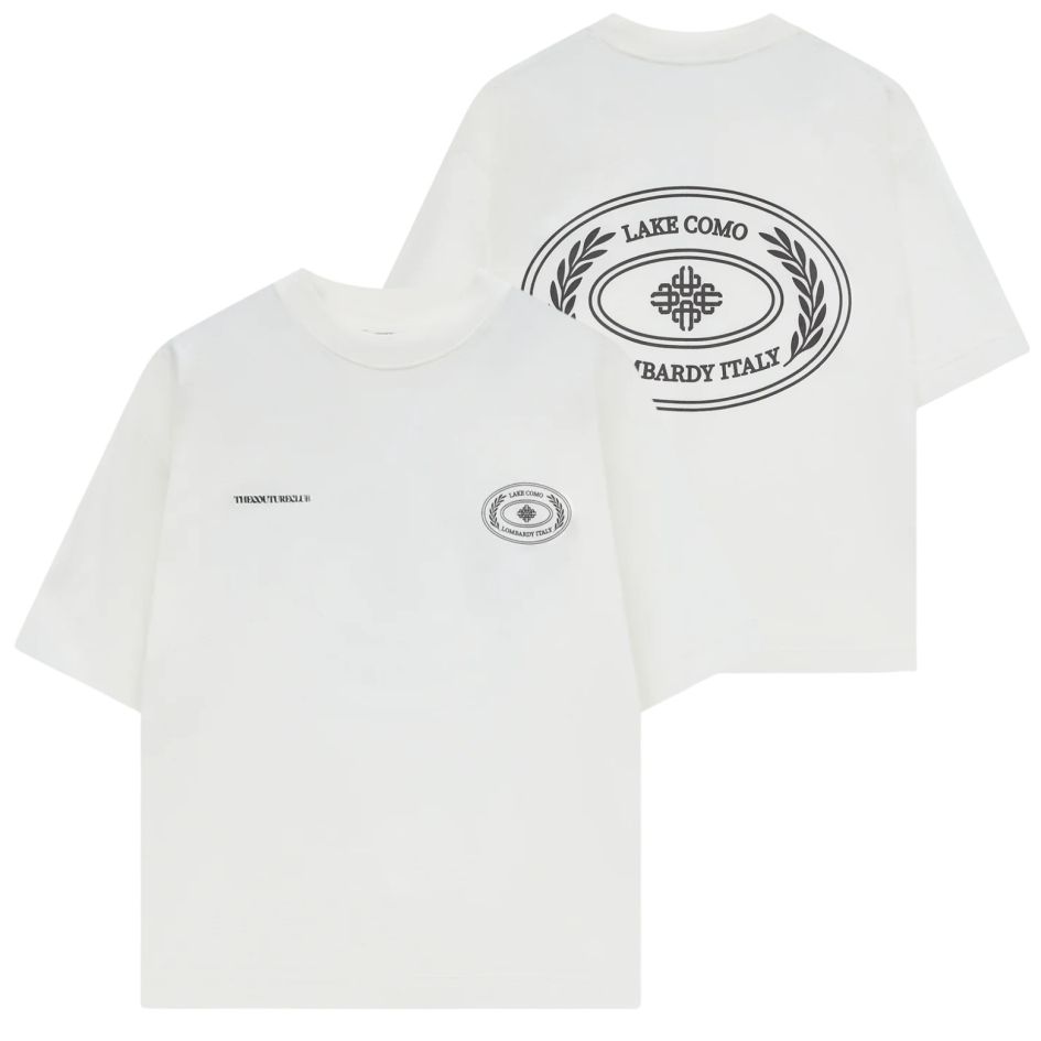 The Couture Club Lake Como Oval Graphic T-shirt Off White