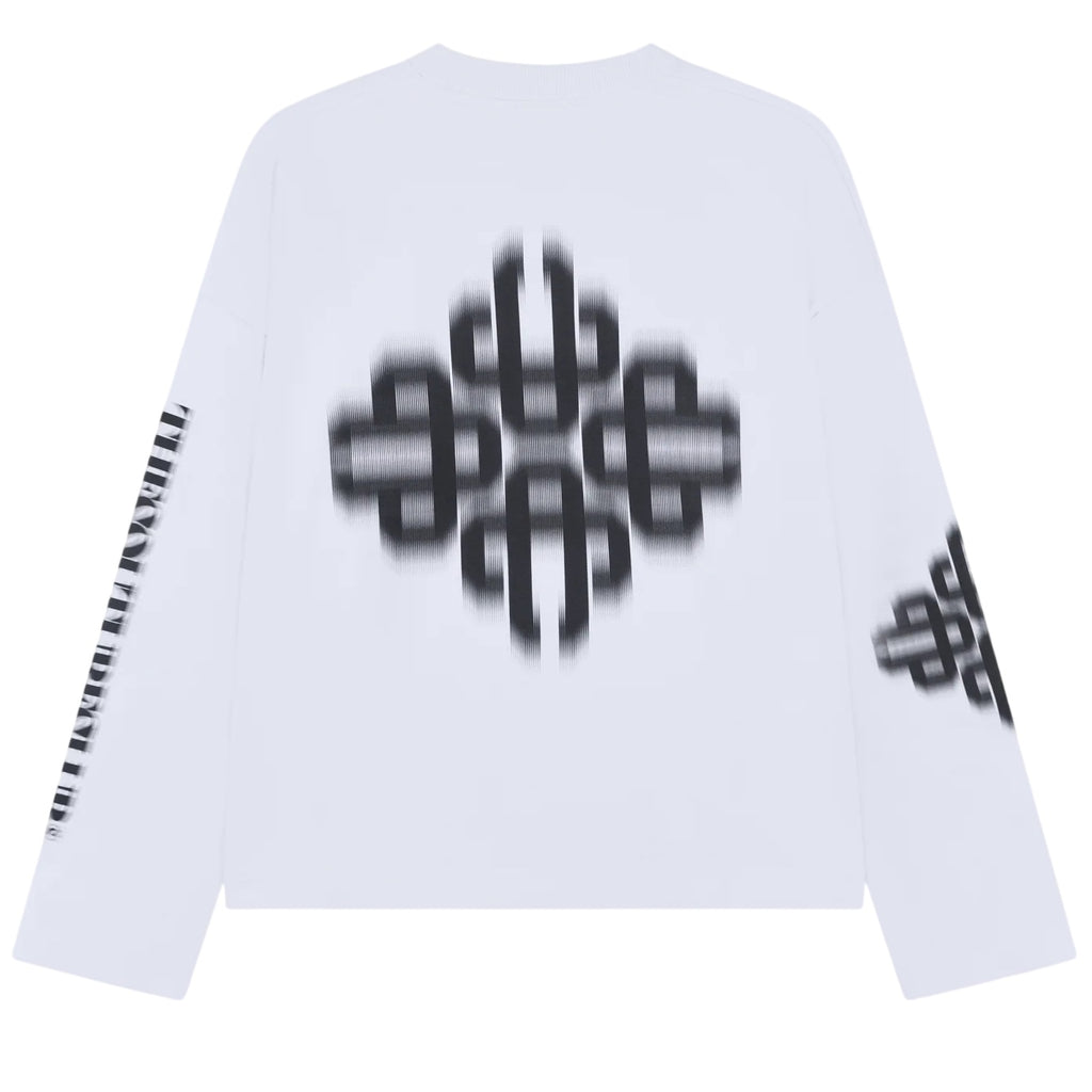 The Couture Club Motion Blurred Emblem Longsleeve T-shirt Wit
