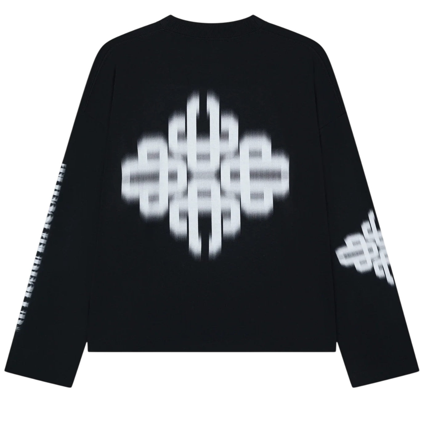 The Couture Club Motion Blurred Emblem Longsleeve T-shirt Zwart
