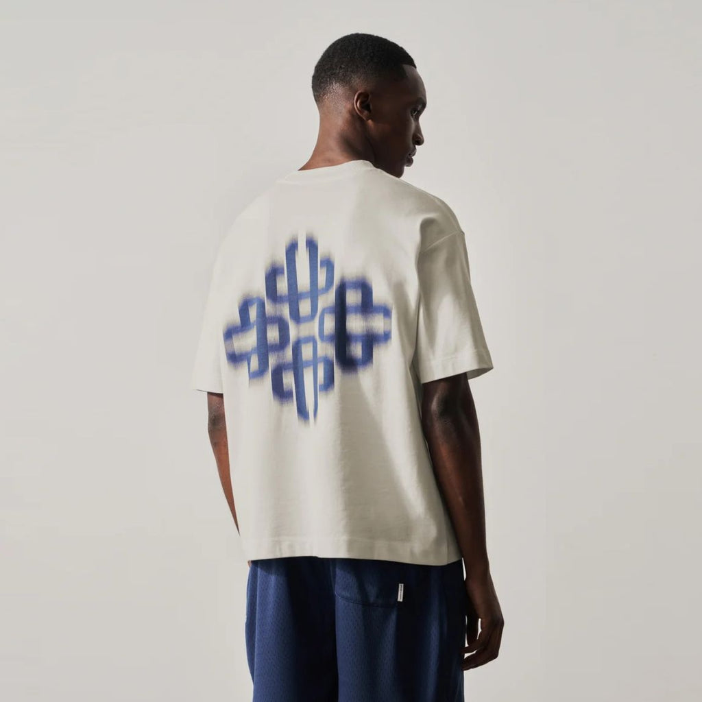 The Couture Club Motion Blurred Emblem T-shirt Off White/Navy