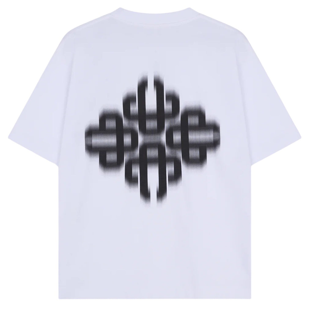 The Couture Club Motion Blurred Emblem T-shirt Wit/Zwart