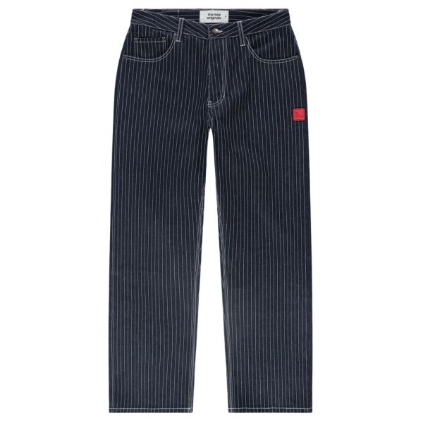 The New Originals 9-Dots Pinstripe Relaxed Jeans Donker Blauw